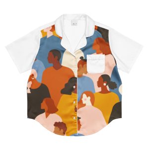 All-over print women’s short sleeve pajama top