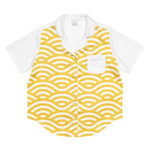 All-over print women’s short sleeve pajama top