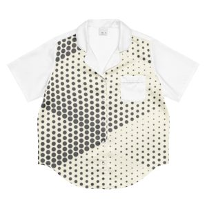 All-over print women’s short sleeve pajama top