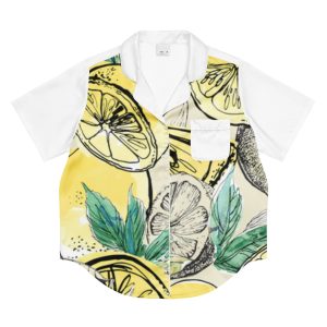 All-over print women’s short sleeve pajama top