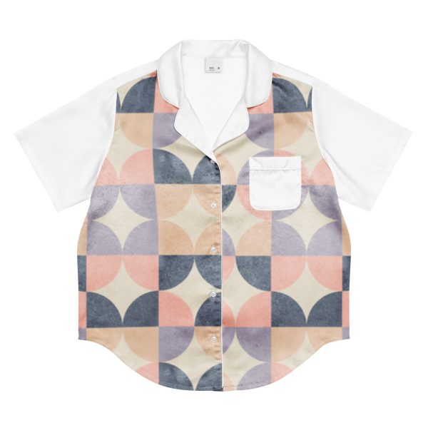All-over print women’s short sleeve pajama top